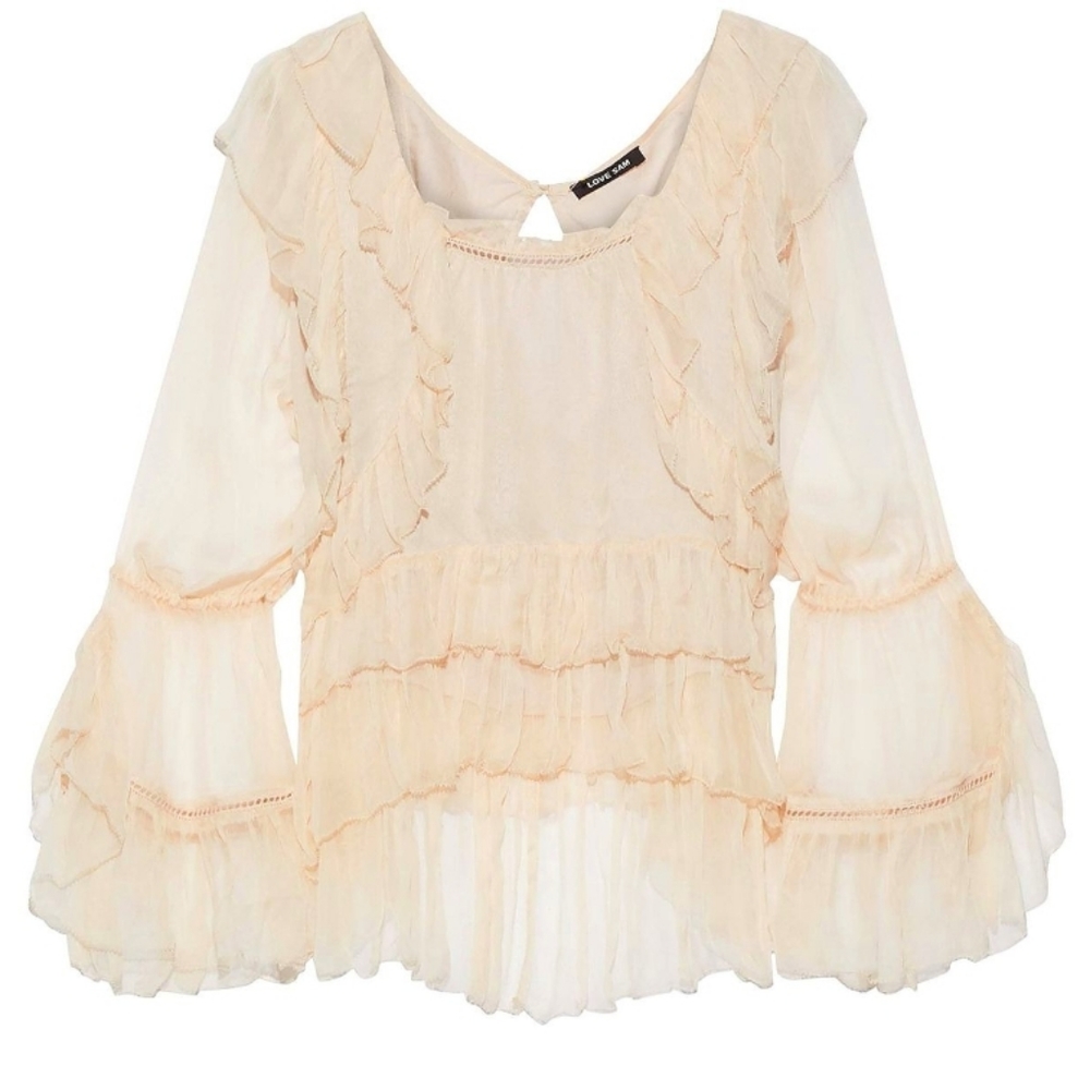 NWT Love Sam ruffle blouse